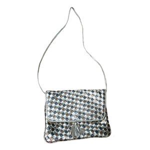 Meyers USA woven metallic leather shoulder bag/clutch